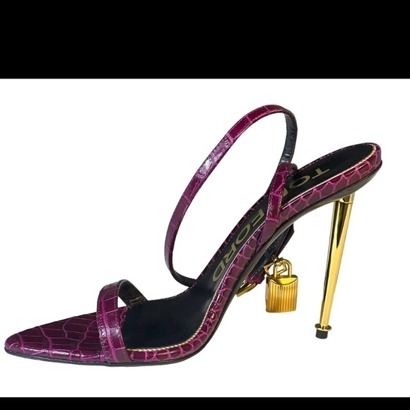 Tom Ford Burgundy and Gold Heels - Picture 3 of 16